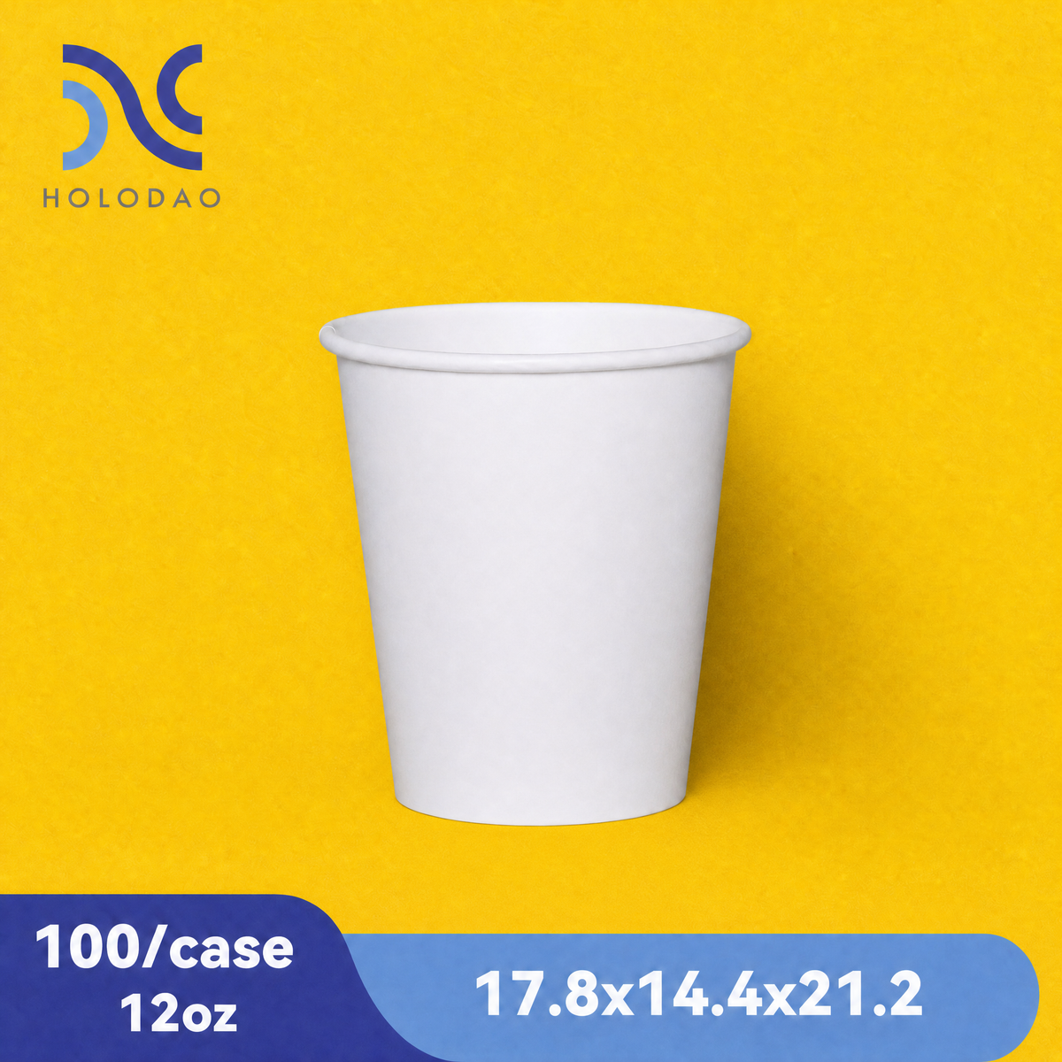 12oz Paper Cups, Coffee Cups, White Paper Hot/Cold Disposable Beverage Drinking Cup for Water, Juice, Coffee, Tea