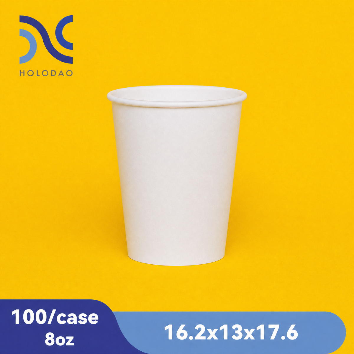 8oz Paper Cups, Coffee Cups, White Paper Hot/Cold Disposable Beverage Drinking Cup for Water, Juice, Coffee, Tea