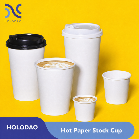 16oz Paper Cups, Coffee Cups, White Paper Hot/Cold Disposable Beverage Drinking Cup for Water, Juice, Coffee, Tea